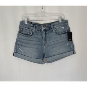 Joe's Denim Shorts 29 Rolled Shorts Blue Distressed Stretch